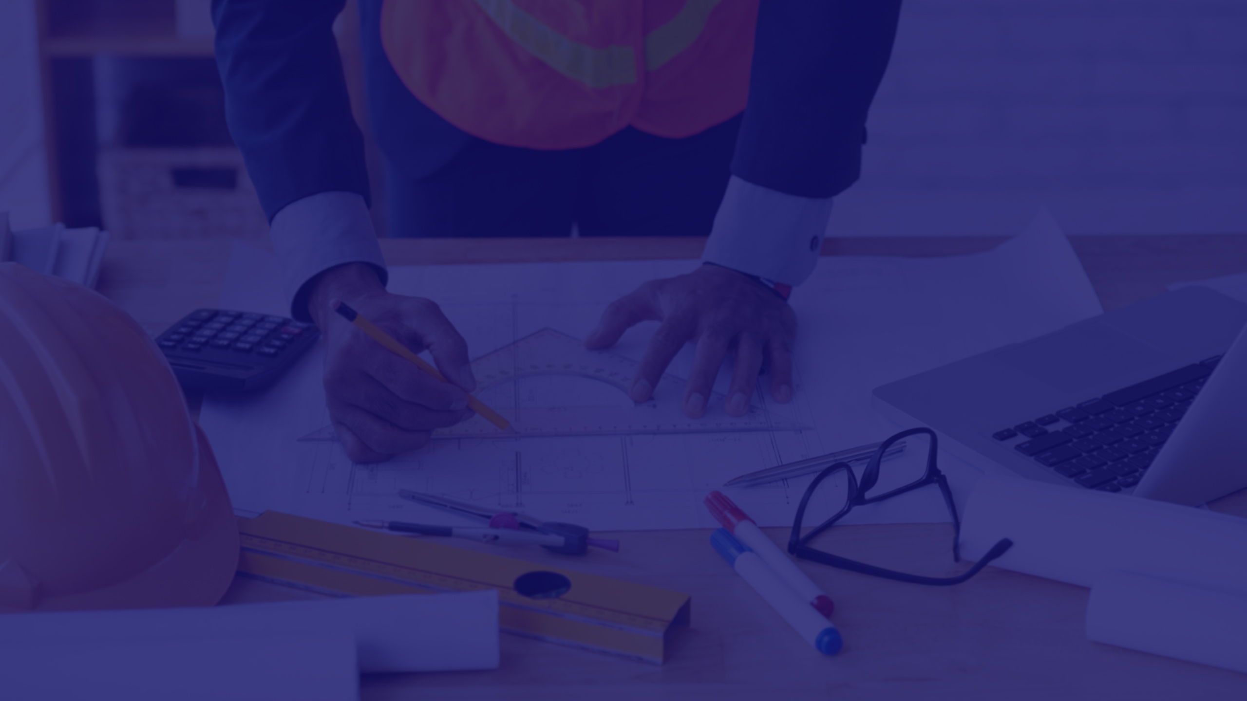 Cropped image of engineer drawing construction plan